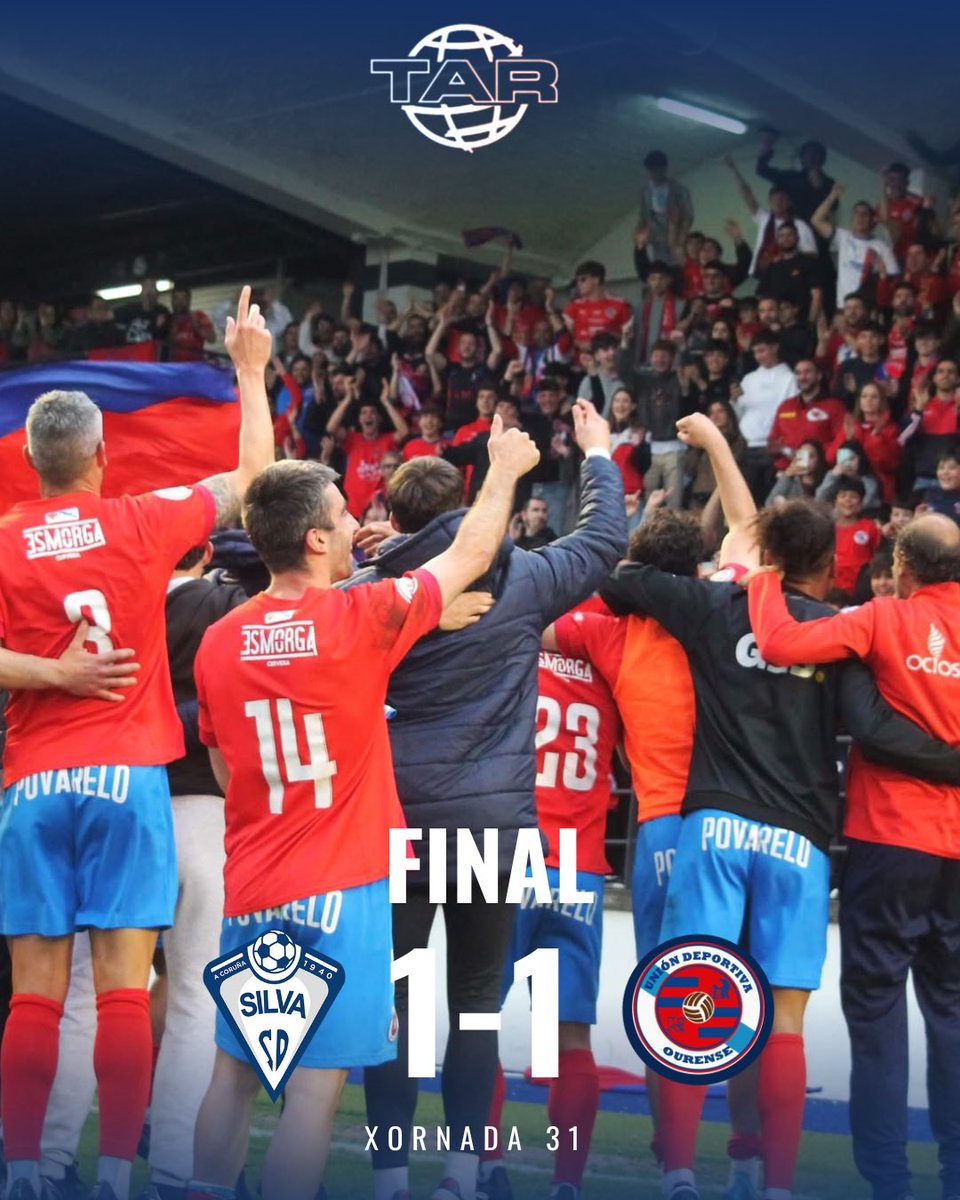 UDOurense2014's tweet photo. Final! Final! Final! Final! Final na Grela!

Señoras e señores, voltamos, somos de 2RFEF! 

Patrocina @GrupoTAR_SL 

#Voltamos https://t.co/Y6oiGN1ElT