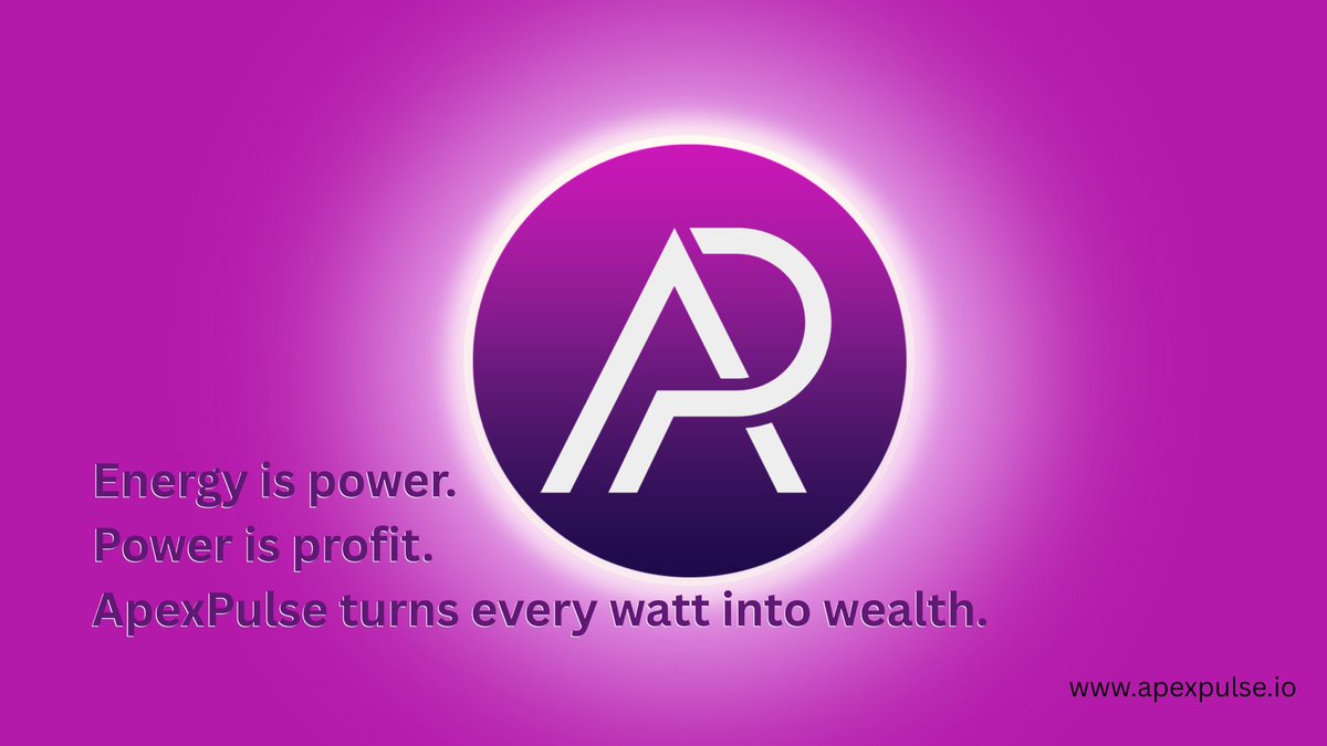 ApexPulseio's tweet photo. In the ApexPulse 💥 ecosystem, energy isn’t a bill; it’s a digital asset.

🔥 You can trade it, stake it, and profit from it; just like crypto. 🪙 

🚀 Join the next evolution of energy.

🌐 https://t.co/IK0gPQCWfX
📢 https://t.co/w6ikxiKMyj
#TradePower #ApexPulse #EnergyOnChain https://t.co/cCT3MtmJ4h