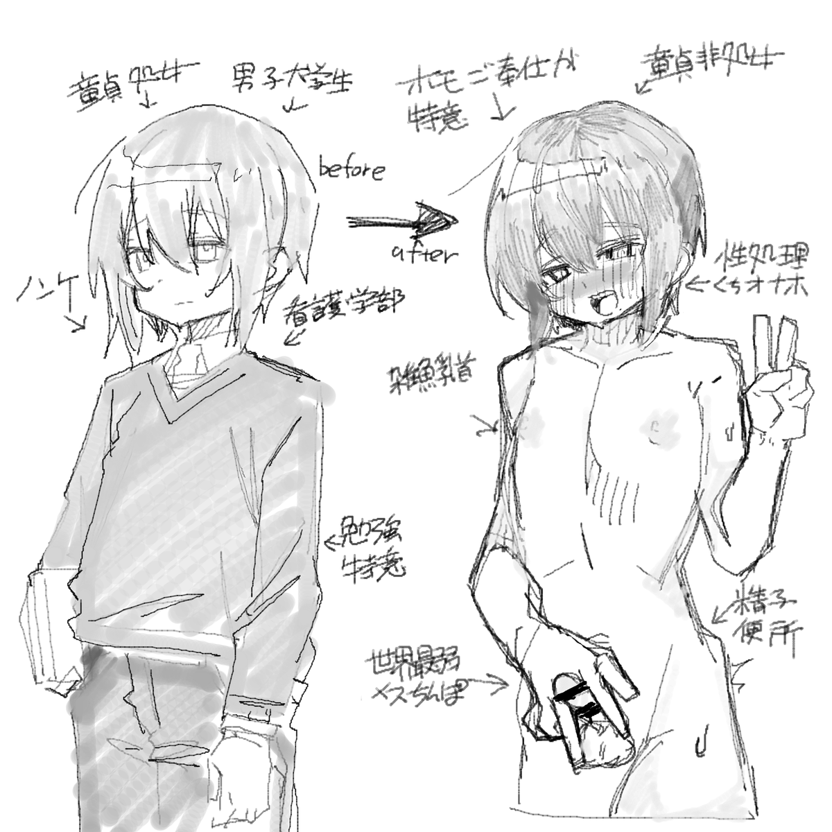 マゾメス男子になる前後 