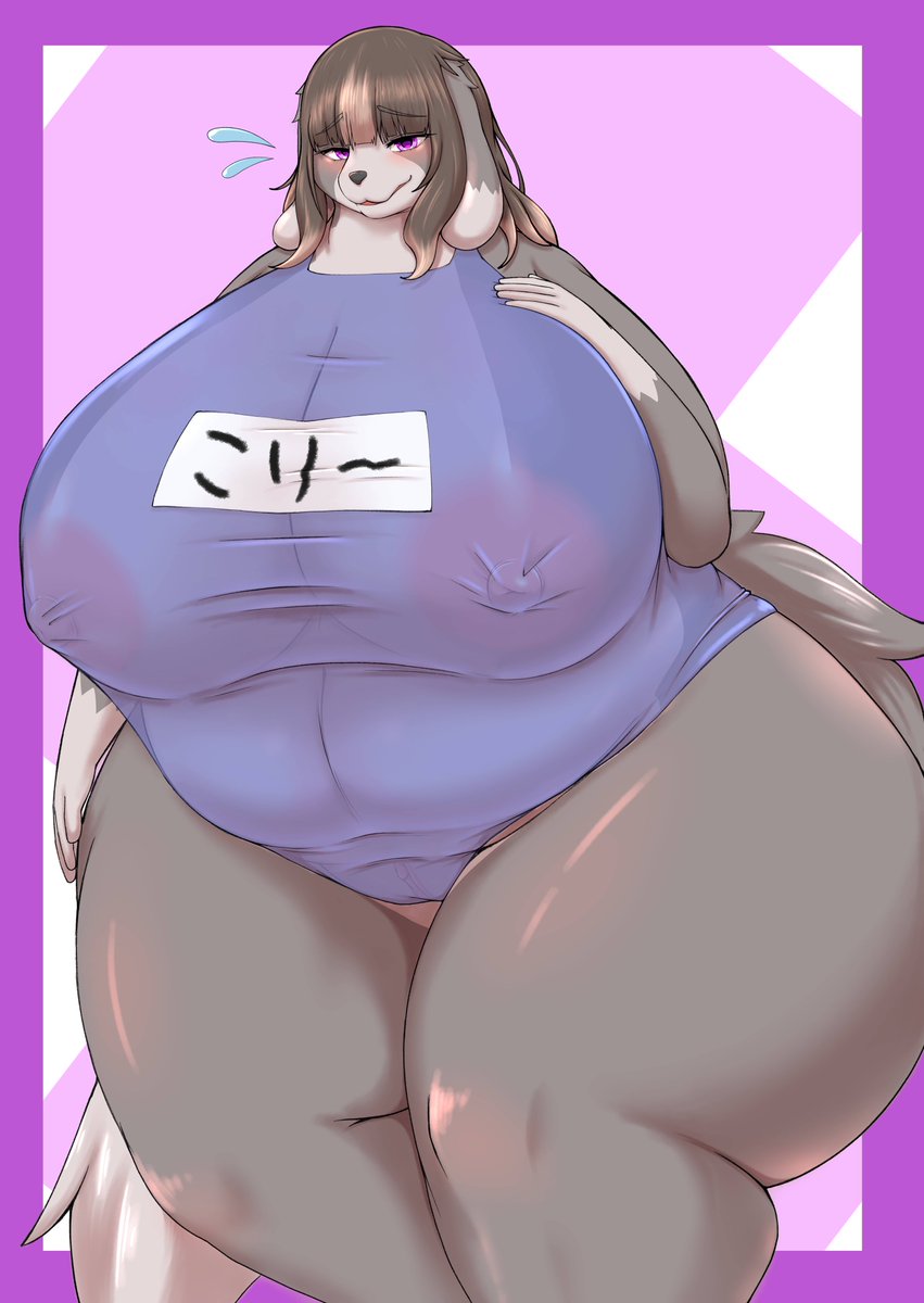 スク水を渡されて恥ずかしがりながらもきてくれるコリー!
ちょっとスケスケな感じとかめっちゃ好きだなぁ🥰 