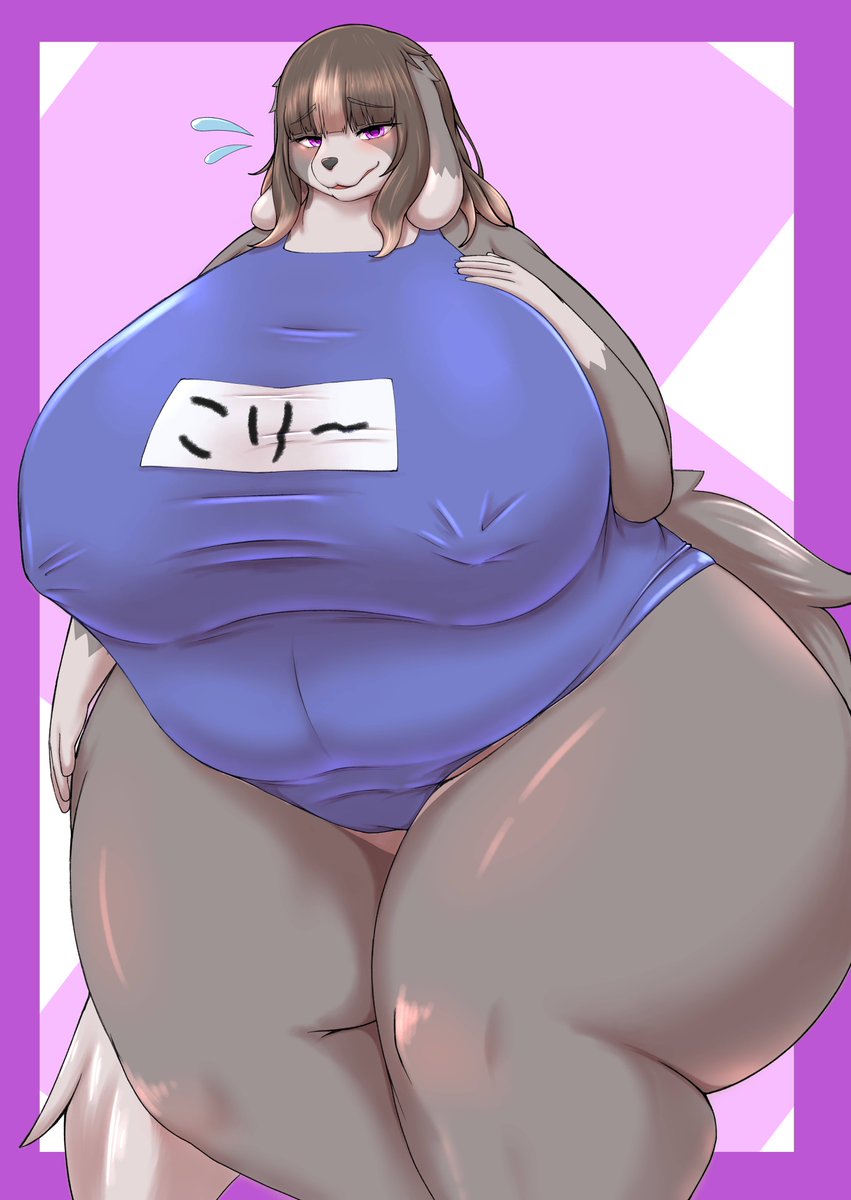 スク水を渡されて恥ずかしがりながらもきてくれるコリー!
ちょっとスケスケな感じとかめっちゃ好きだなぁ🥰 