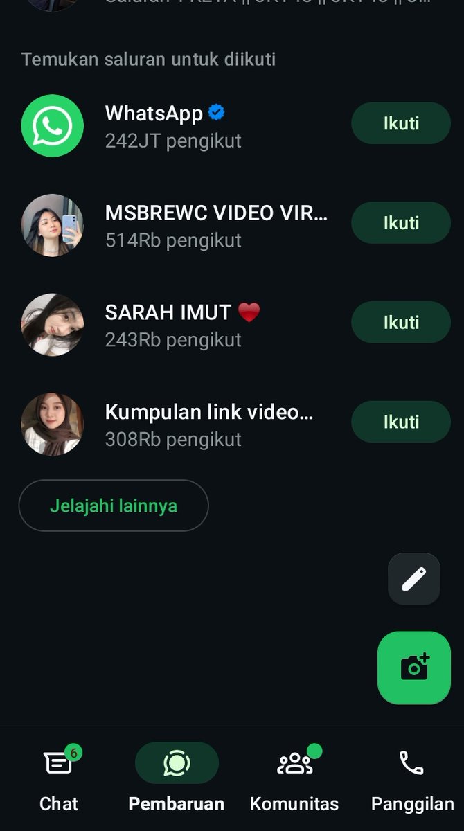 apalah wa kontol malah promosiin saluran kek gini,tolol amat