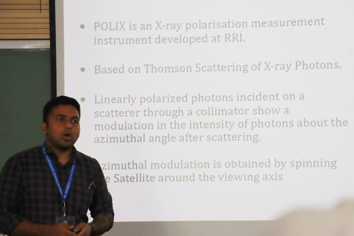rikame_ketan's tweet photo. It's been an exciting few days presenting and discussing results from #POLIX (developed at @RRI_Bangalore with support from @isro ) at RETCO-25 at @IITIOfficial and at Frontier in X-ray Polarimetry workshop at @GSSI_LAQUILA !
Stay tuned for some interesting results from #POLIX!🚀 https://t.co/8Fc6xLJiR4