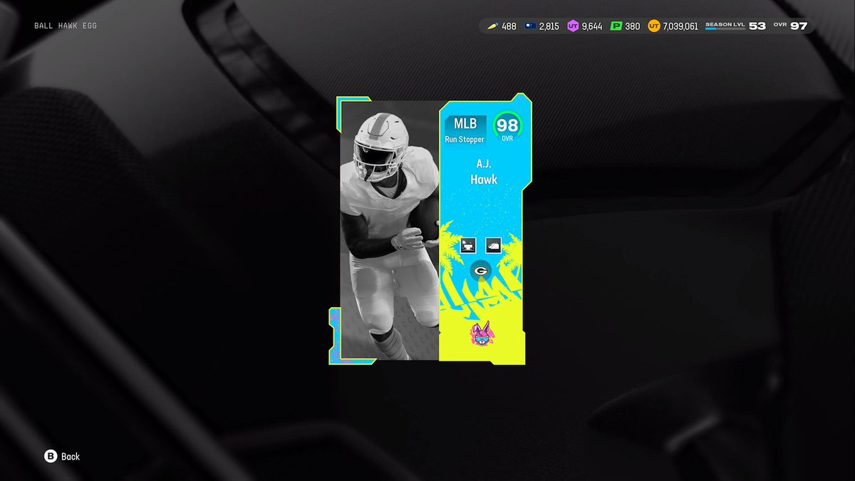 Moshimadden's tweet image. 98 Overall Sugar Rush Ball Hawk Egg Player Aj Hawk