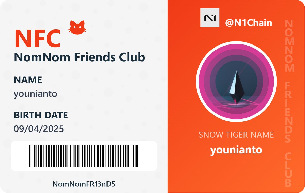 diko81158025's tweet photo. 🚀 NomNom ID acquired.
Ready to blast off into the @N1Chain metaverse with @NomNom_N1
Get yours, before it’s mainstream.
🌐 https://t.co/npEeDo4Mpe
(PC &amp; Android only)
#EarlyMover #Web3NomNom https://t.co/DCP2gFp9N1