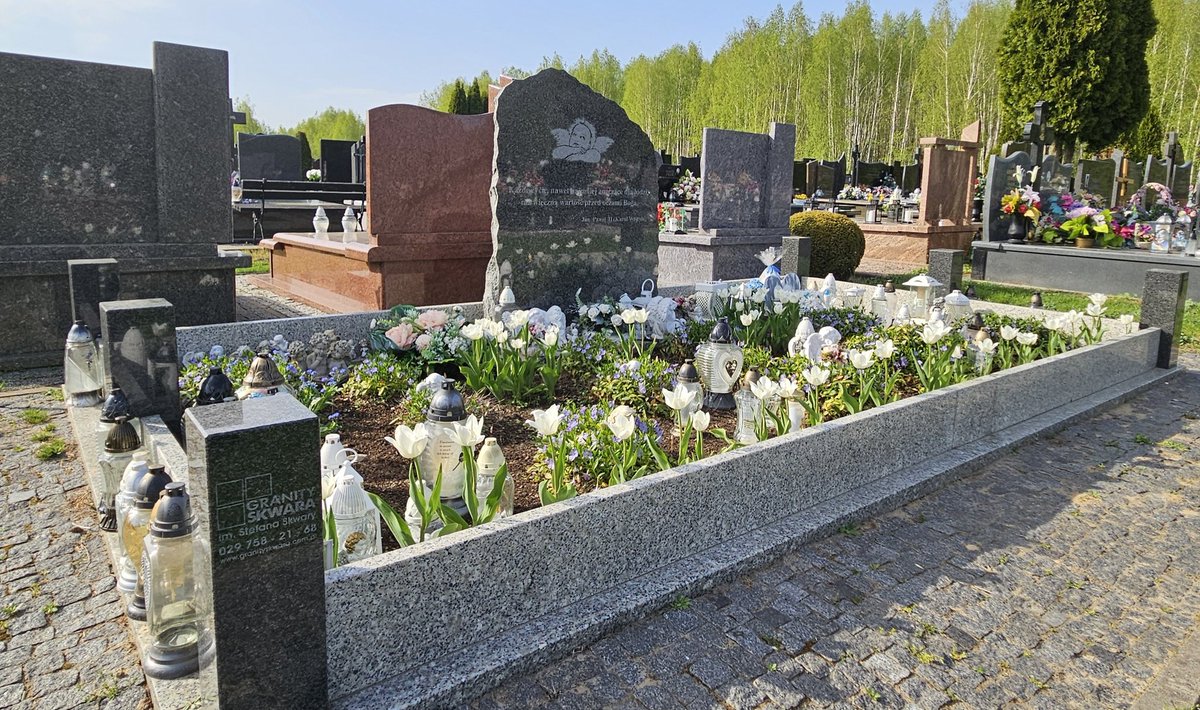 Żyć w bliskości Chrystusa Zmartwychwstałego. 
Tego doświadczają "Dzieciątka po obłokach stąpające". 
Jezu - bądź dla Rodziców nadzieją i utul ich w tęsknocie.
(Grób Dzieci Utraconych w Wyszkowie)