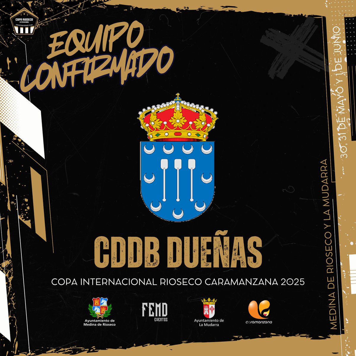 🏆⚽️ ¡Ojo a este equipazo que se viene! El CDDB Dueñas de Palencia estará presente en la Copa Internacional Rioseco <a href="/Caramanzana/">caramanzana</a> 2025! 

¡Bienvenidos, amigos! 🖤💛

#CopaRioseco #Dueñas #Palencia #MedinaDeRioseco #LaMudarra #Caramanzana