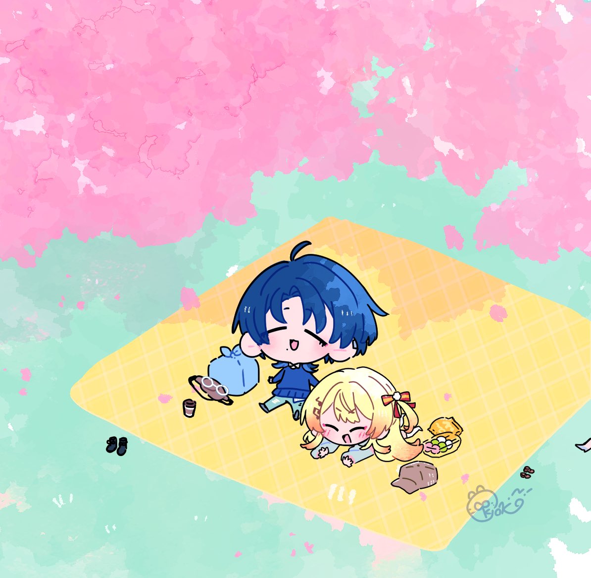 「31日目。かなでちゃんが来てくれました。生誕祭ライブお疲れ様 #帰ってくるまで毎」|つくもきょー子のイラスト