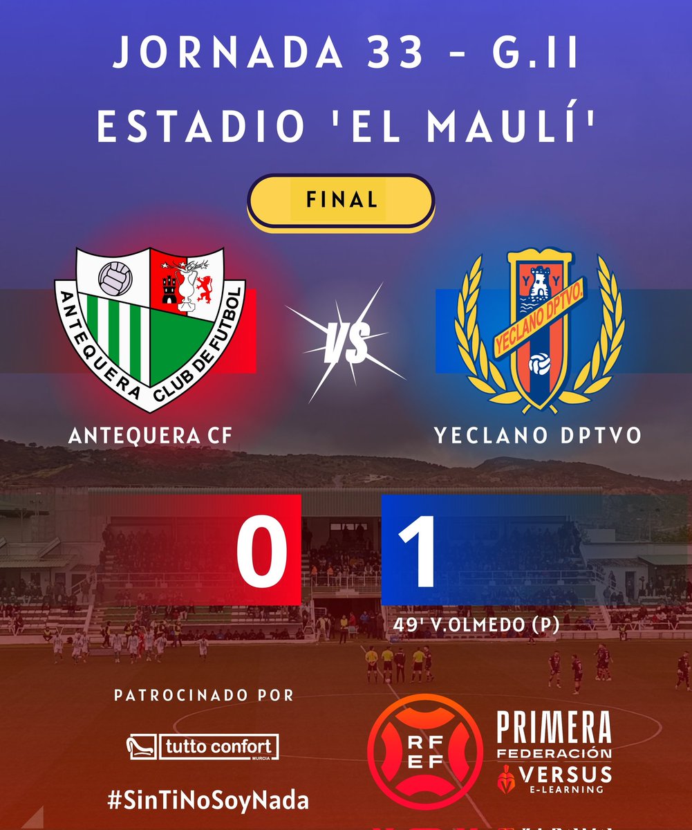 _FutbolHumilde's tweet photo. #AntequeraYeclano ⚔️

90'+⏱️ |0-1| 🏟 FINAL DEL PARTIDO 🏟 https://t.co/4ozIXixxLl
