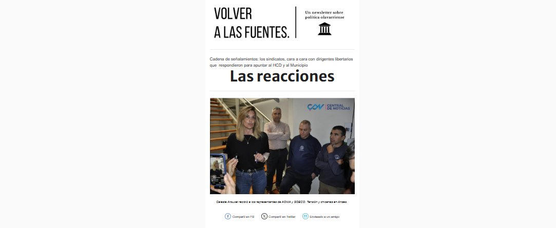 🌤️🧉 Domingo por la mañana, decrétese el mejor momento para leer Volver a las Fuentes:
 mailchi.mp/717de8fa72e6/l… el newsletter con toda la política de Olavarría que escribimos con <a href="/alexisdechillar/">Alexis Grierson</a>