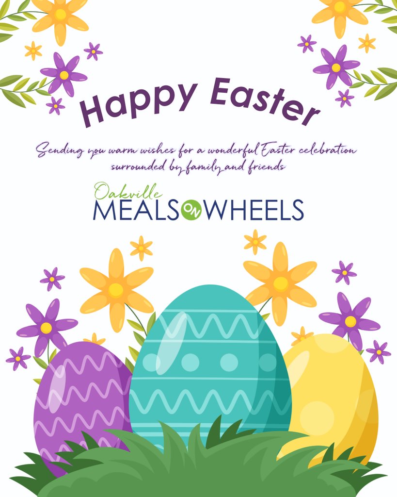 OakvilleMeals's tweet image. 🌸 Happy Easter from all of us at Oakville Meals on Wheels! Wishing you a day filled with joy, peace, and sweet moments. 🐣💙

#HappyEaster #OakvilleMealsonWheels #SpringJoy #CommunityCare