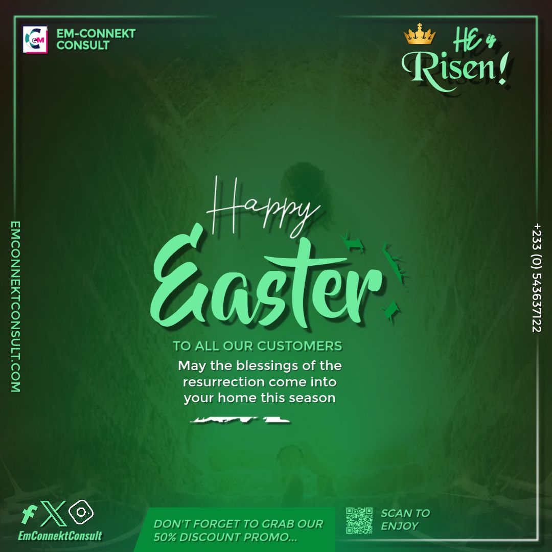 emconnekt's tweet photo. From all of us at @emconnekt:)

May the "Spirit of Easter" bring you and your family God's divine peace, renewed hope and festivity of love.

"SURF:" https://t.co/X9BcLM1JgI - to catch up with our ongoing promotion and energize your brand ⚡

#HeIsRisen
#SpiritOfEaster https://t.co/TYMwtTDuPc