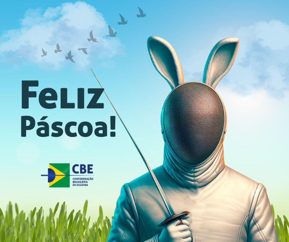 FELIZ PÁSCOA! 🐰🍫

A CBE deseja a todos um domingo de Páscoa repleto de união, alegria e momentos doces. Feliz Páscoa aos nossos atletas e a toda a comunidade da esgrima! 🐣✨🥰