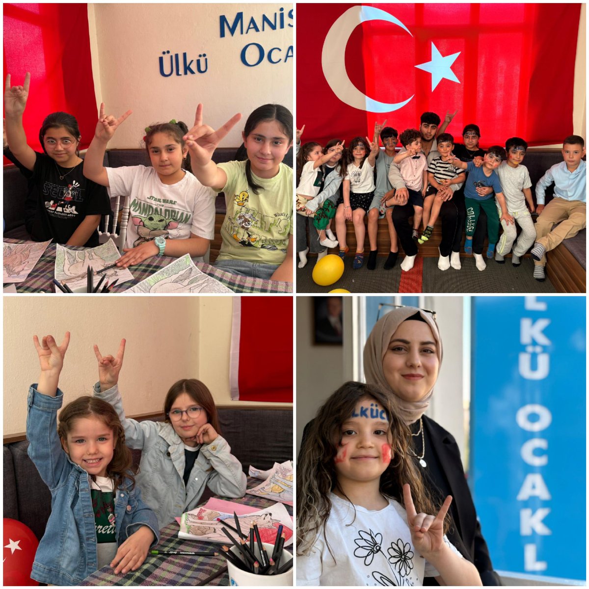 manisauoab's tweet photo. Ülkü Ocakları Manisa İl Başkanlığı Asena Birimi ve Ortaöğretim birimi Olarak geleceğimizin teminatı kıymetli küçük kardeşlerimizi, 23 Nisan Ulusal Egemenlik Ve Çoçuk Bayramı kapsamında oacağımızda misafir ederek " Ocakta Büyüyorum " faliyeti gerçekleştirdik 🇹🇷
@ayyildirim1 https://t.co/9BhTTsTNU7