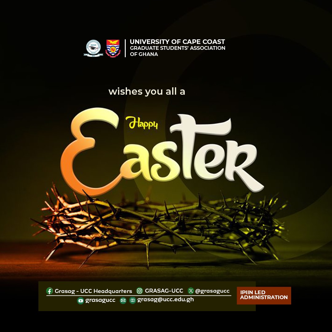 Christ has risen!
May all struggles, stress &amp; setbacks in your academic journey die,
And may peace, progress &amp; purpose rise in their place.
Happy Easter to all postgraduate students.
Keep going, greatness awaits you! #Easter2025 #EasterSunday