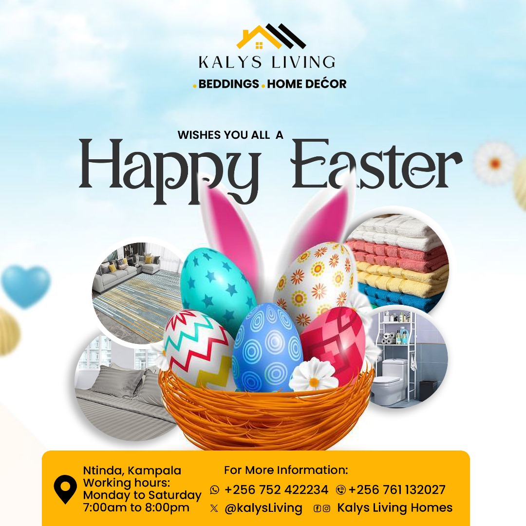 KalysLiving's tweet photo. May your home be filled with joy, love, and a touch of elegance this season!

Visit us at Ntinda Traffic Lights, in the new building next to Mukasa Mall for cozy beddings and stylish home décor.  

We deliver at a friendly cost!

Tel: 0752422234 | 0761132027

#amici24 #Interiors https://t.co/a4cZXk0EZd