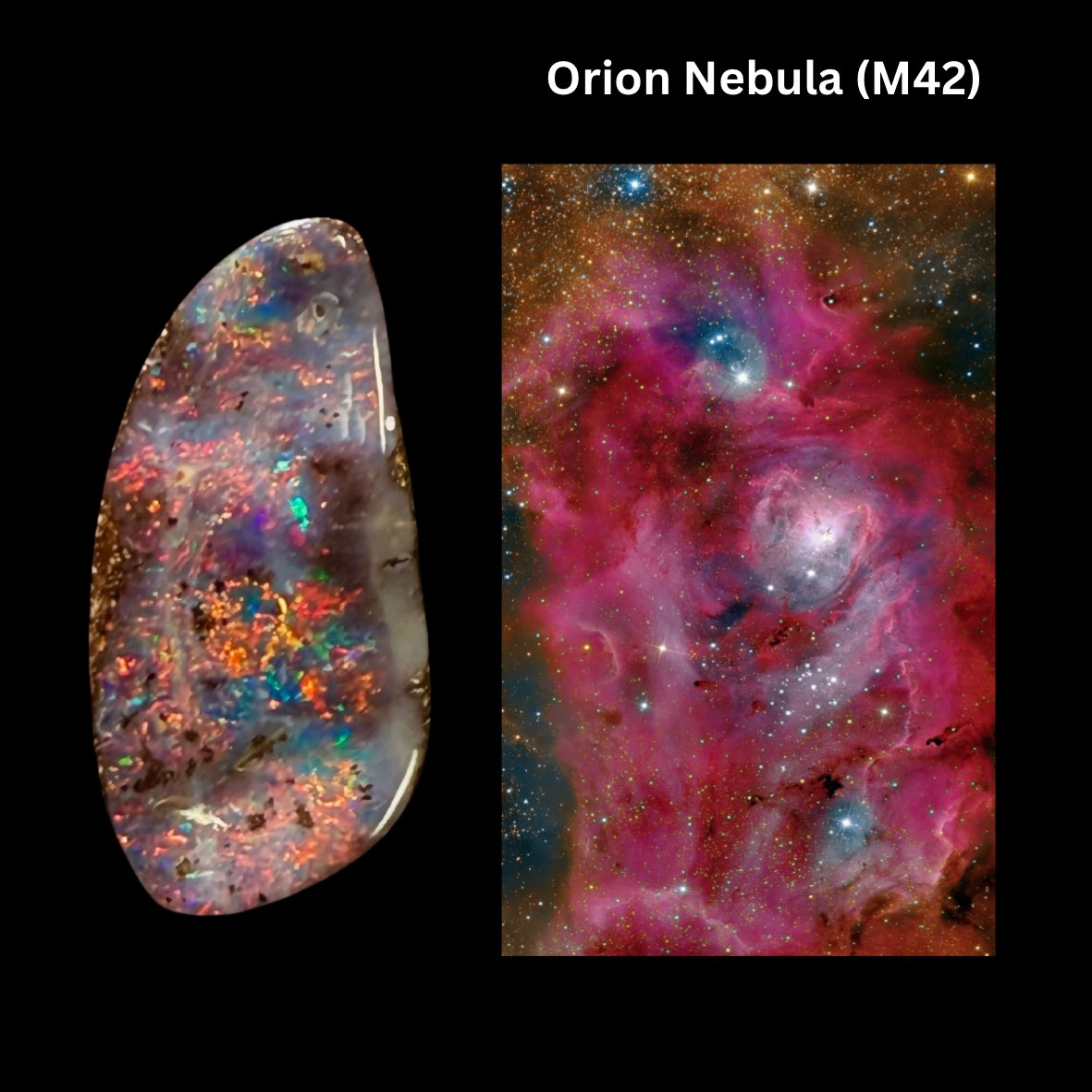 Nature’s Beauty: Opals shine like a colorful nebula in the sky.

#Opals #NatureLovers #AustralianOpal #Gemstones #CosmicBeauty #EarthsGems