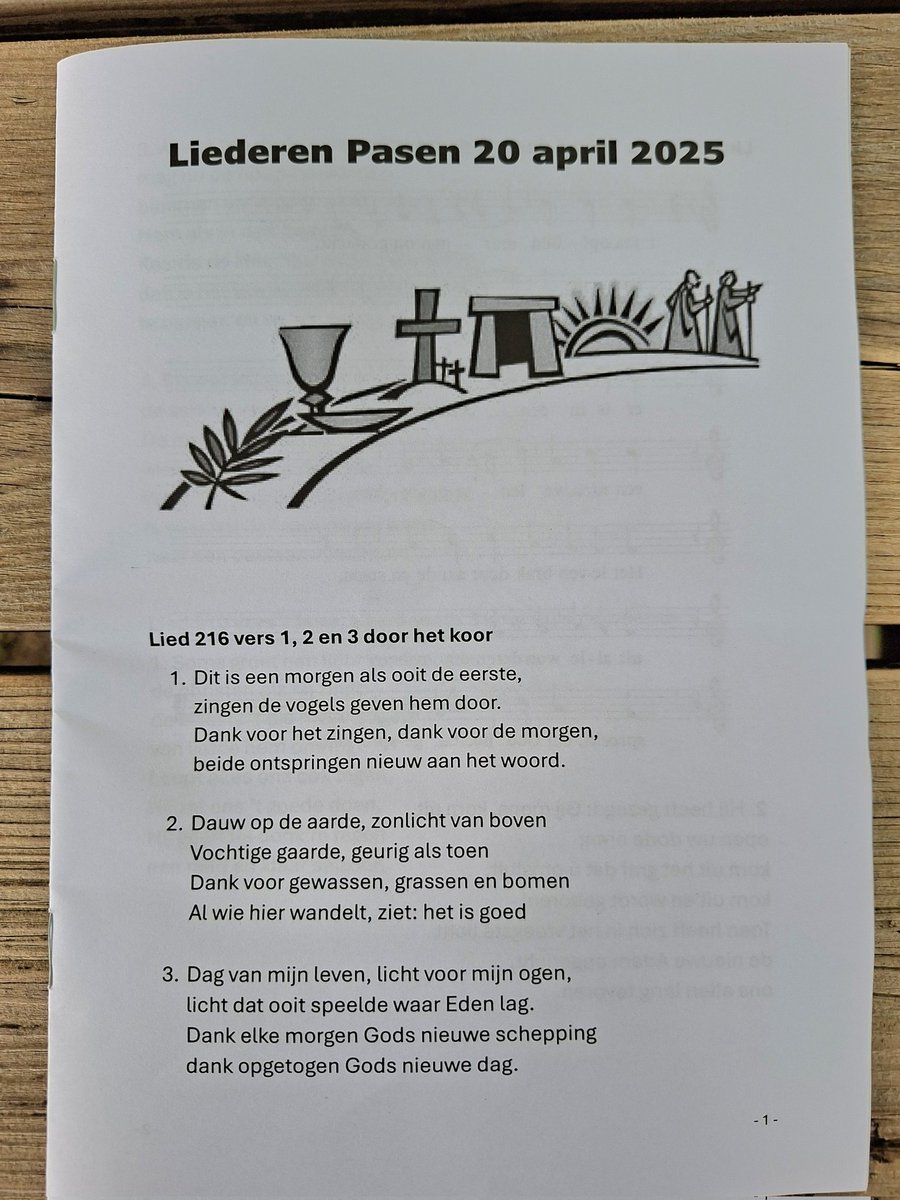 MachielLock's tweet image. Vanmorgen op deze Eerste Paasdag 2025 ben ik voorgegaan in een dienst waarvan ik de liturgie bij dit bericht toevoeg. We hebben in deze dienst paasliederen gezongen. U kunt deze liederen ook zingen. Dat beveel ik u van harte aan, om zo de opstanding van Jezus te bezingen. (1/3)