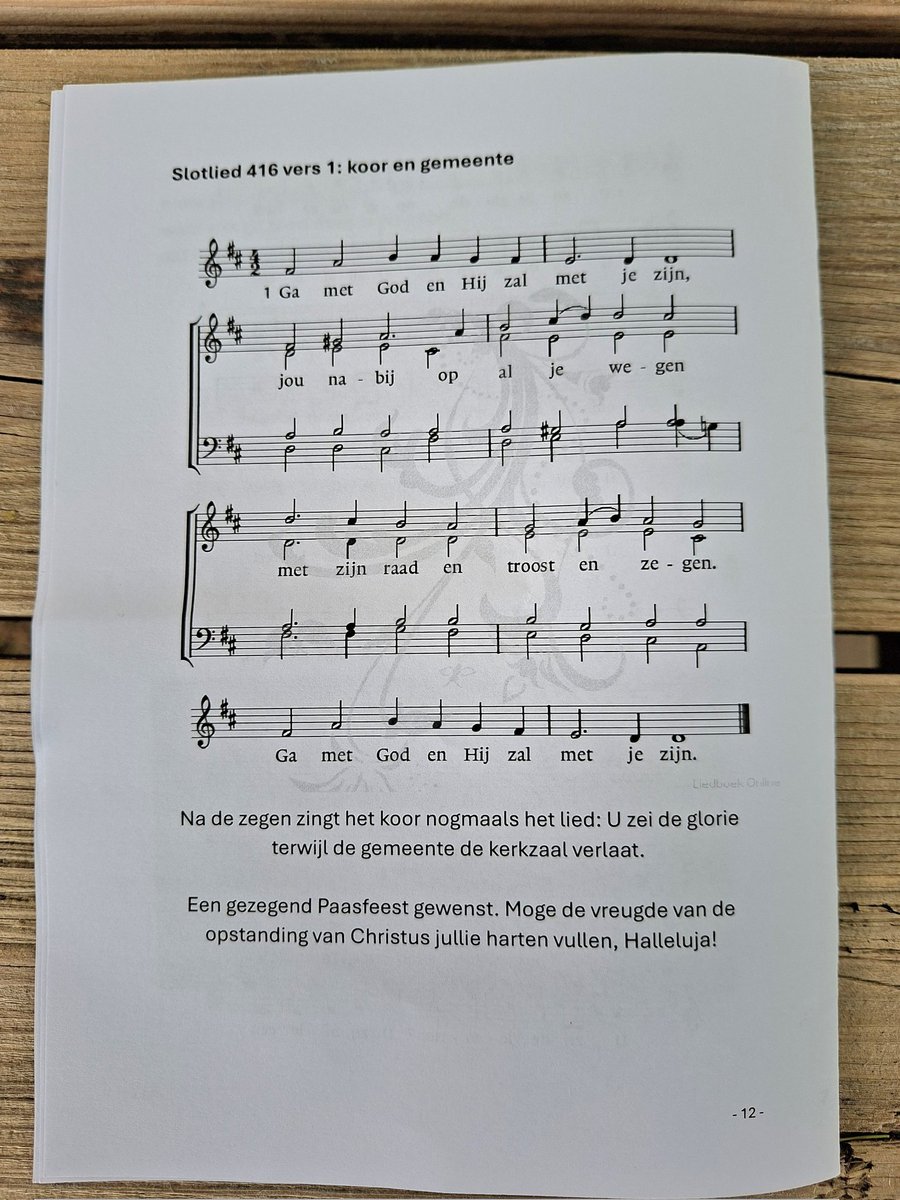 MachielLock's tweet image. Vanmorgen op deze Eerste Paasdag 2025 ben ik voorgegaan in een dienst waarvan ik de liturgie bij dit bericht toevoeg. We hebben in deze dienst paasliederen gezongen. U kunt deze liederen ook zingen. Dat beveel ik u van harte aan, om zo de opstanding van Jezus te bezingen. (3/3)