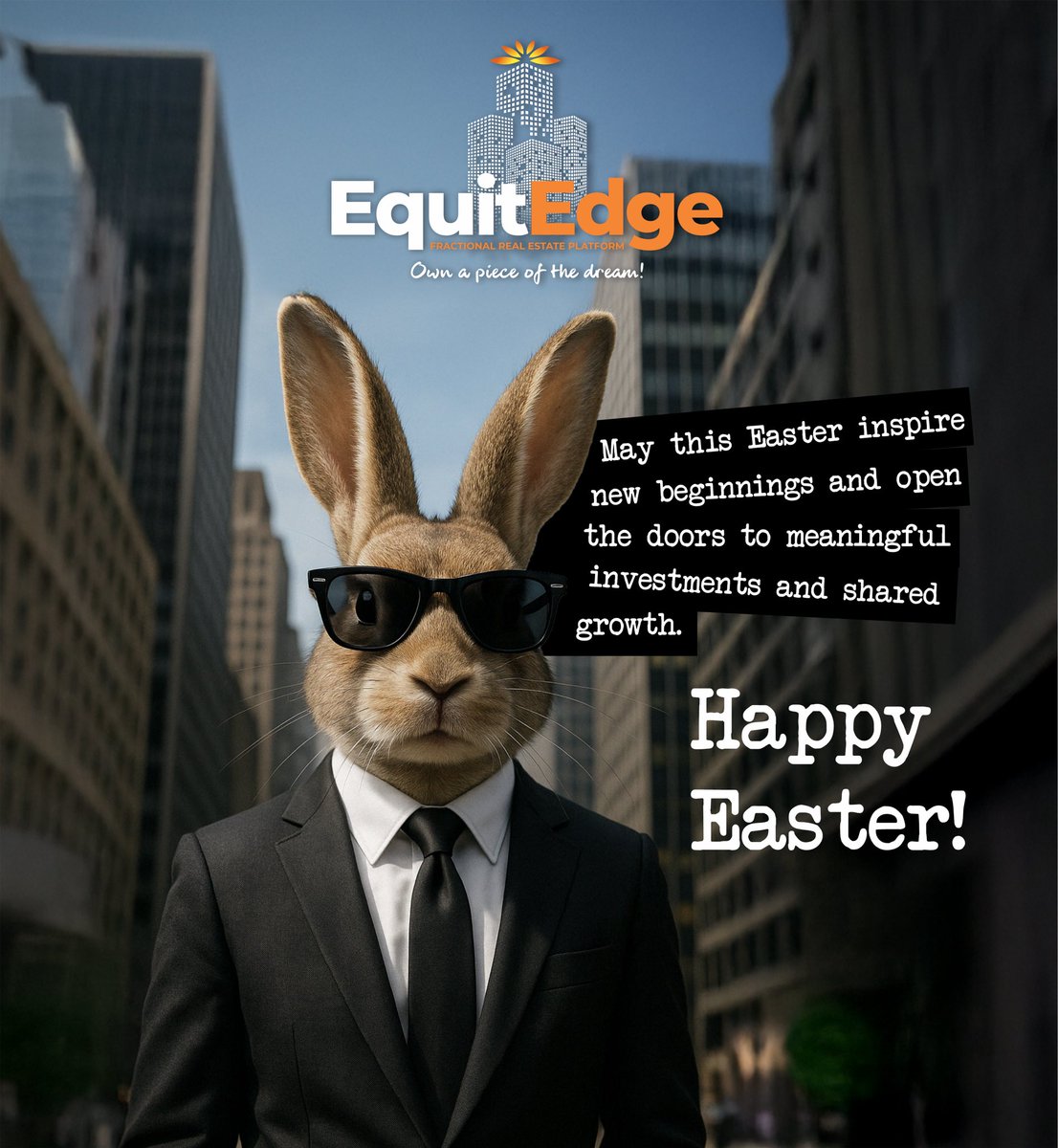 EquitEdge's tweet image. We wish our community a season full of meaningful investments, family moments and personal growth. The best returns come from what we plant today.
Happy Easter! 🏡🌱
#EquitEdge #HappyEaster #RealEstateOnBlockchain #Tokenization #FractionalOwnership #RWA #SmartInvestments…