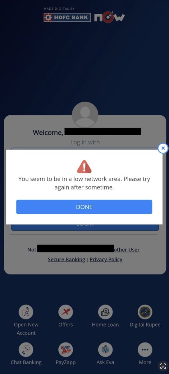 URGENT: HDFC Bank mobile app not working! Can’t log in or access any services. Please fix this ASAP! <a href="/HDFCBank_Cares/">HDFC Bank Cares</a> <a href="/HDFC_Bank/">HDFC Bank</a> #HDFC #BankingIssue
