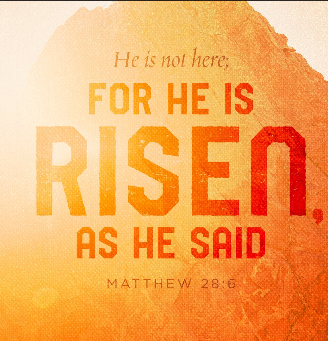He is Risen….