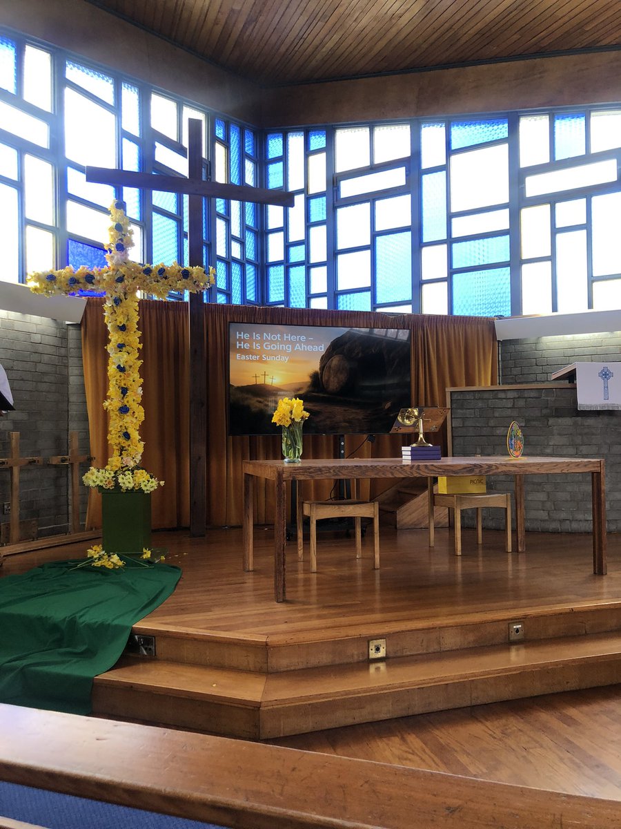 Happy Easter to all .This is our wonderful daffodil cross adorning Boghall Parish Church in Bathgate - this uplifting tradition has brightened the Church every Easter Sunday for decades - now Corey and I are off to enjoy the gift of Spring - I hope you are too !