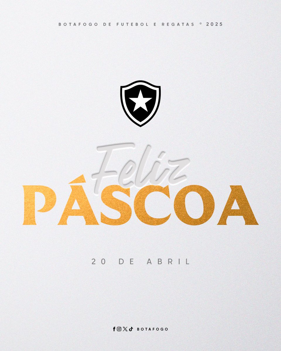 Feliz Páscoa, Família Botafogo! ⭐️

Desejamos a todos um domingo cheio de vida, amor e harmonia. Que a esperança e a paz guiem os nossos recomeços. #BFR