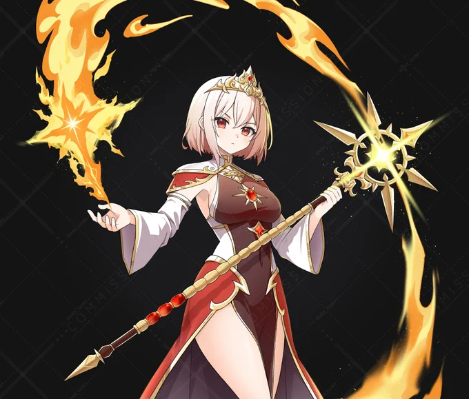 #VGenComm for TeamCelestialGames! Thanks for keep commissioning me! It's been a long time since the last time I drew flames.