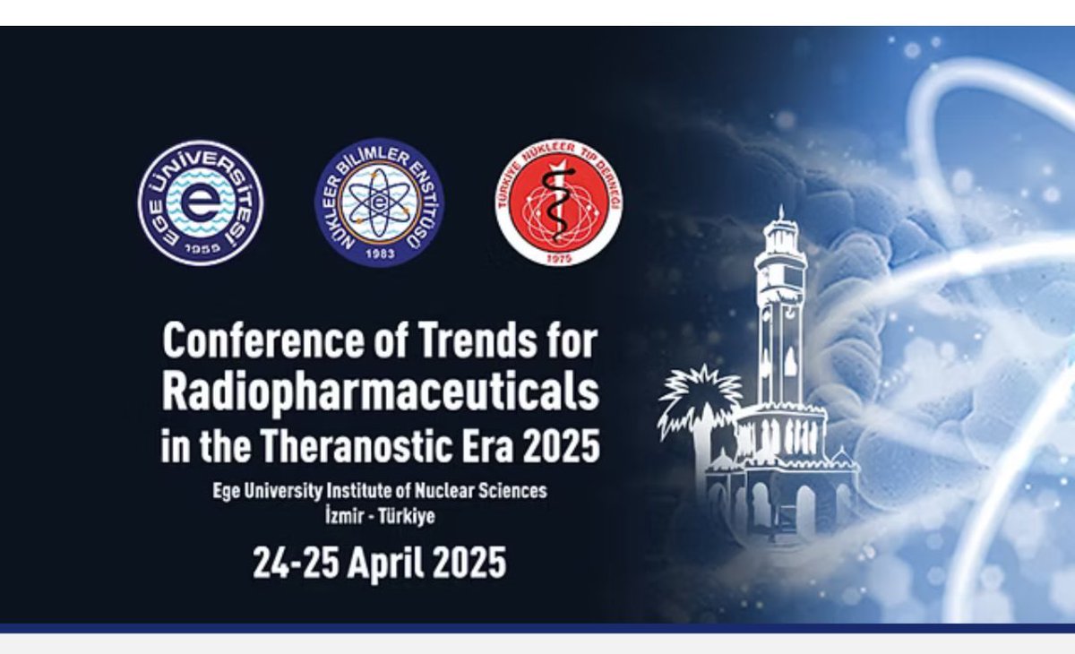 TSNM_Official's tweet photo. Derneğimiz işbirliği ile 24-25 Nisan tarihlerine İzmir'de gerçekleşecek olan ''Conference of Trends for Radiopharmaceuticals in the Theranostic Era 2025'' başlıklı konferansa davetlisiniz. Etkinlik detaylarına likten ulaşabilirsiniz.   https://t.co/j8JyGq9e8N https://t.co/B7YfuhA2Z3