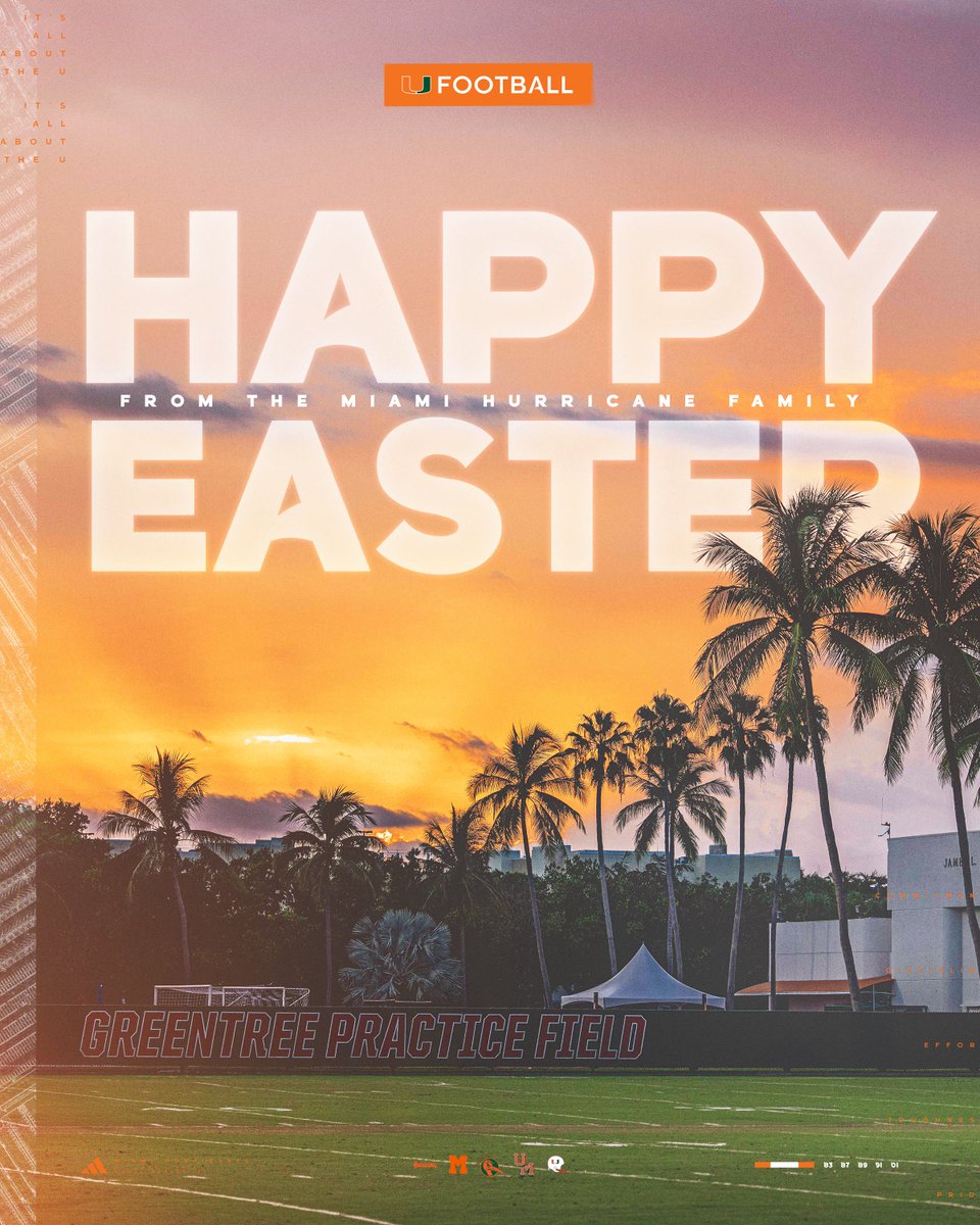 Wishing everyone a safe and joyous Easter Sunday from Canes Football! 🙌