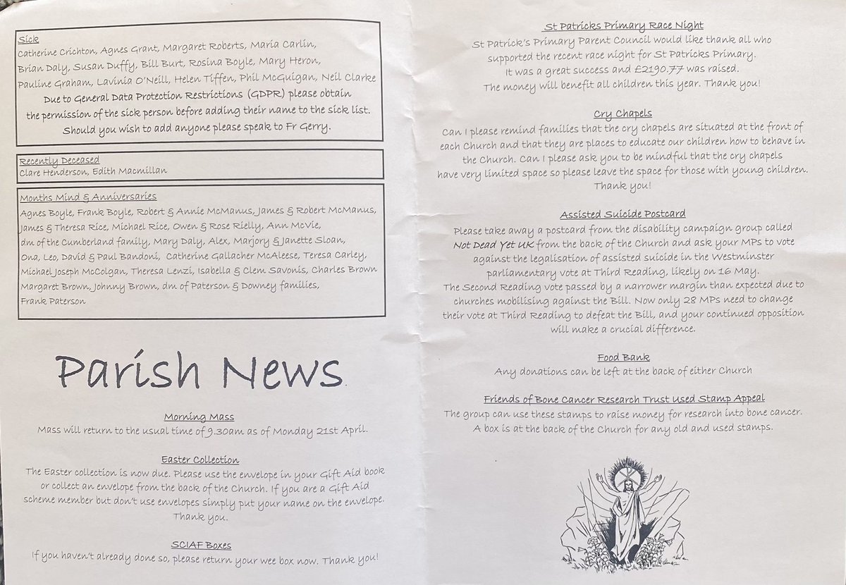 This week’s bulletin