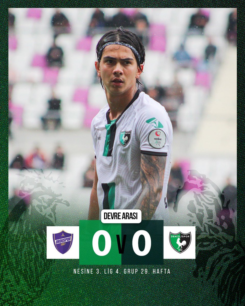 45’ İlk yarı sona erdi. 🟢⚫