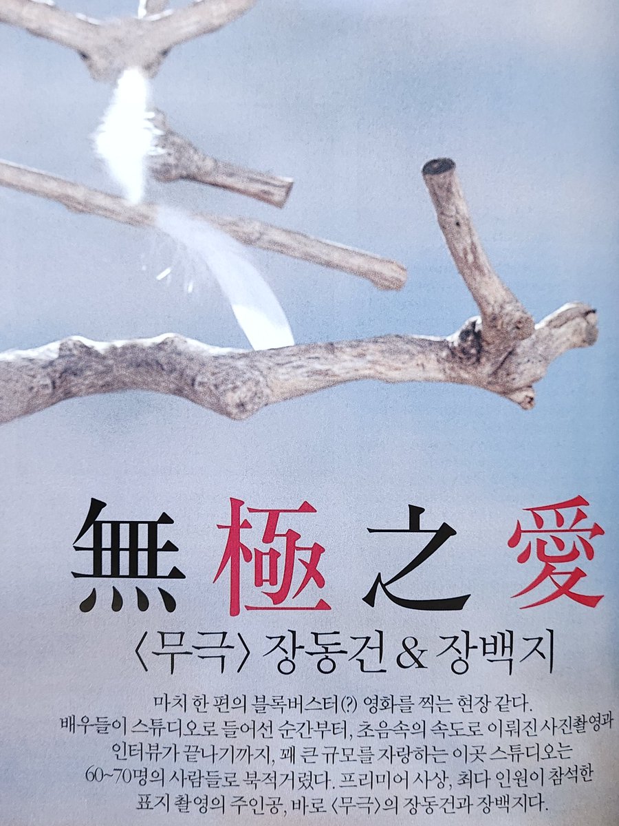 #무극 #장백지 장동건 프리미어 표지 인터뷰Translate post