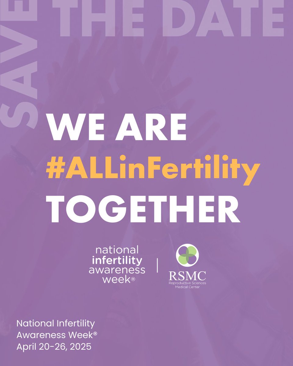rsmcfertility's tweet photo. It’s #InfertilityAwarenessWeek 🧡 Let’s raise awareness and show the strength of this incredible community.
#NIAW2025 #ALLinFertility #NIAW https://t.co/byjVS3ogSt