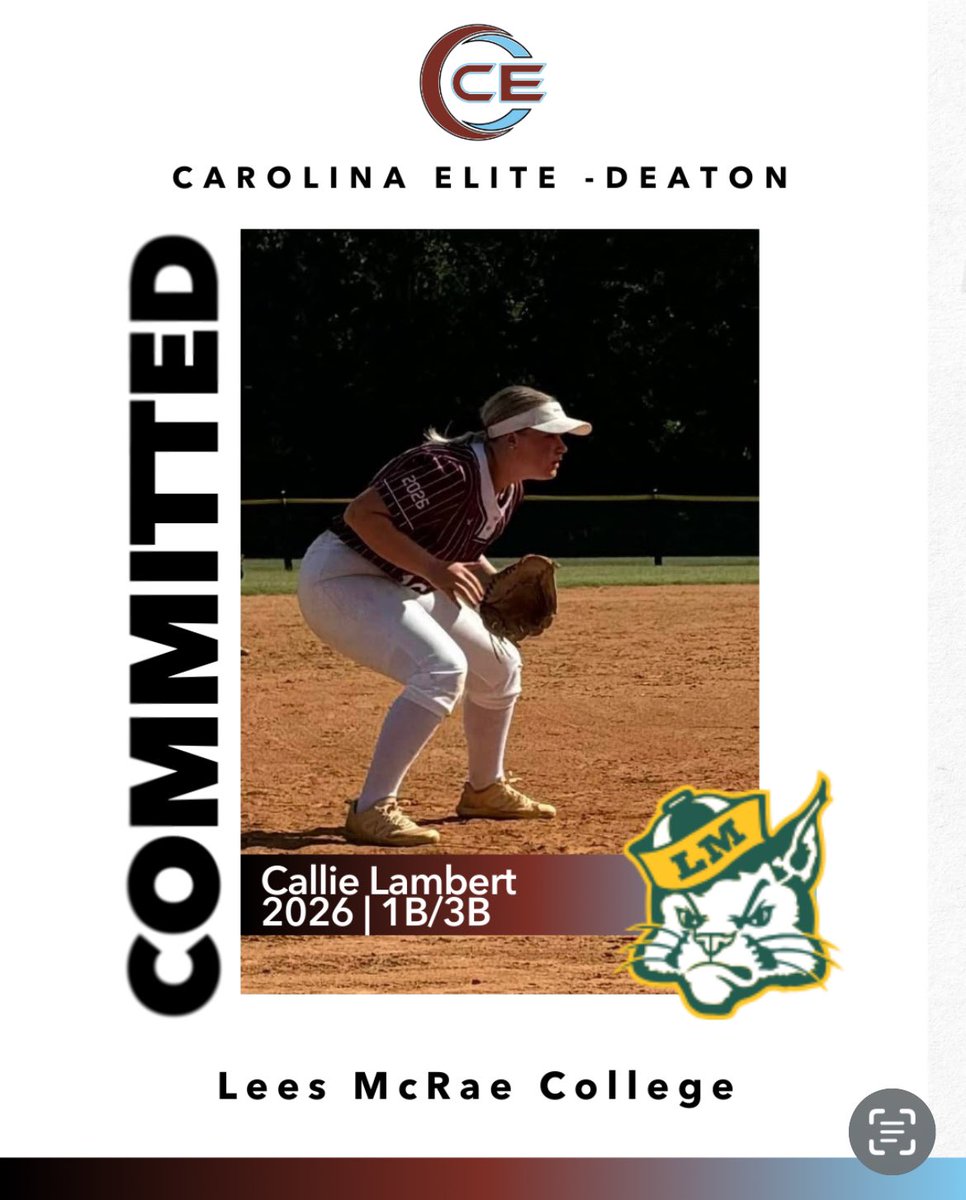 Carolina Elite Deaton (@elitedeaton) on Twitter photo 🚨COMMITMENT ALERT🚨
Congratulations to our #16 for her committment to Lees McRae to further her education and athletic career!
We're so proud of you 💗
<a href="/LMC_Softball/">Lees-McRae Softball</a> <a href="/CLambert2026/">Callie Lambert</a> 🚨COMMITMENT ALERT🚨
Congratulations to our #16 for her committment to Lees McRae to further her education and athletic career!
We're so proud of you 💗
<a href="/LMC_Softball/">Lees-McRae Softball</a> <a href="/CLambert2026/">Callie Lambert</a>