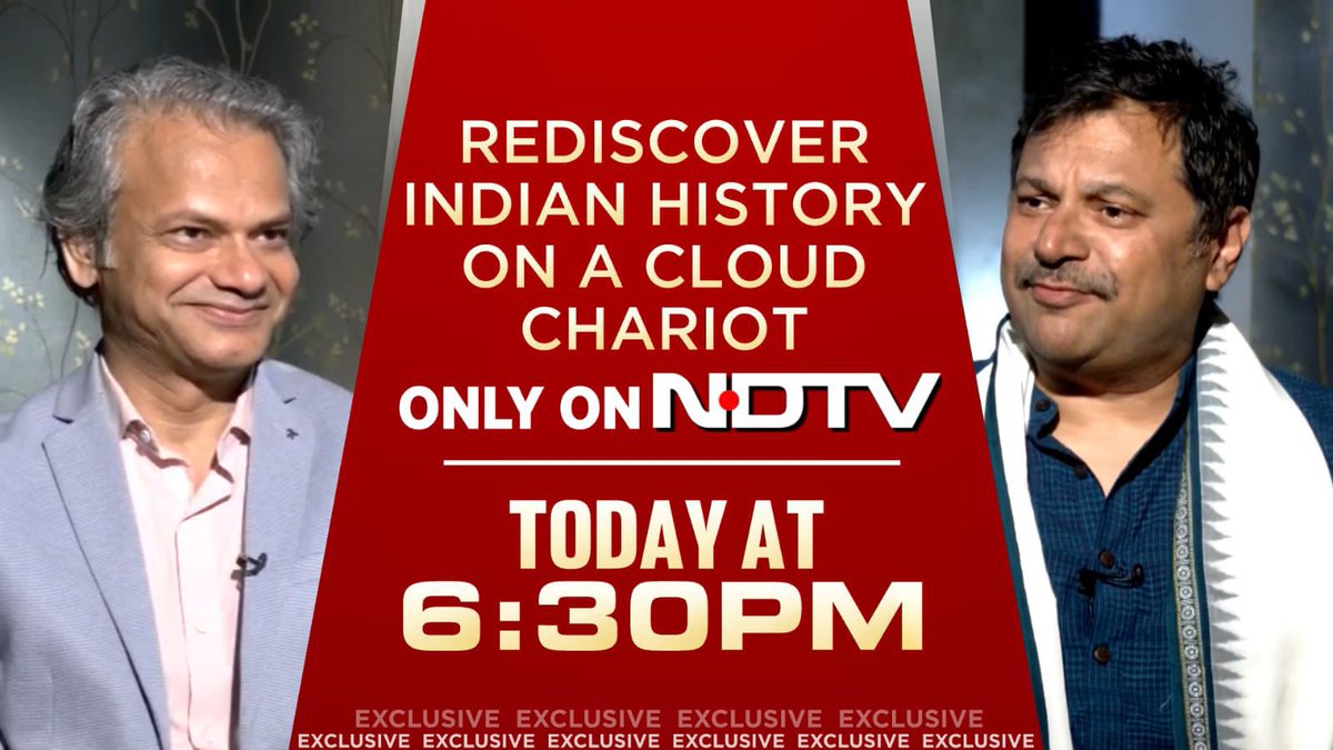 Brijeshbsingh's tweet photo. Thrilled to join @NikunjGargN on @NDTV tonight at 6:30 PM for “Rediscover Indian History On A Cloud Chariot”! As the author, I’ll share the story behind my book. Tune in! #CloudChariot #IndianHistory #NDTV https://t.co/kYwZwD9rLg