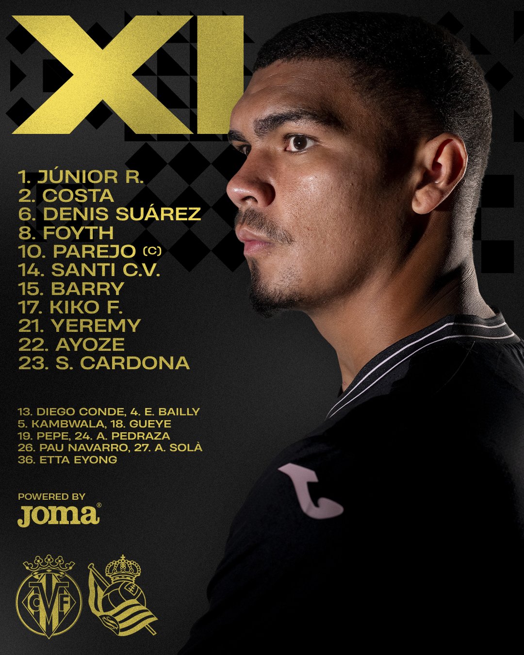 Alineación del Villarreal ante la Real Sociedad.