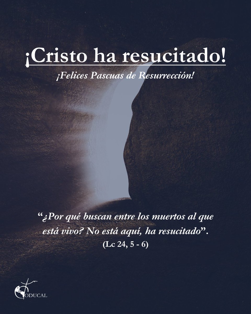 Oducal's tweet photo. 🙏🏻 ¡Felices Pascuas de Resurrección!
Hoy celebramos el triunfo de la Vida sobre la muerte. Jesús ha resucitado y con ello, nos abre las puertas del Cielo.
#ODUCAL #DomingoDeResurrección #DomingoDePascuas #SemanaSanta https://t.co/n320aWirfh