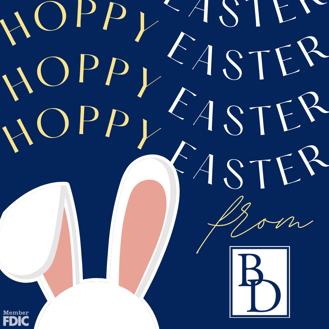 Happy Easter from all of us at Bank of Dudley! May your day be filled with joy, family, and maybe even a few chocolate eggs.

Local People. Local Decisions. Local Banking.
Since 1905