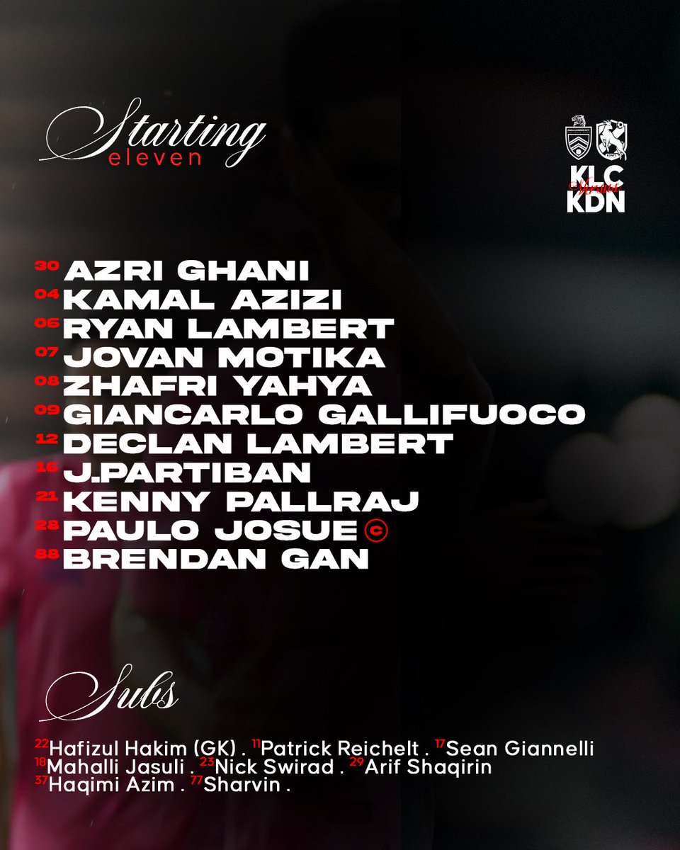 Today's starting XI has landed 🔴⚪️

#klbandarayarendahkarbon #klcityfc #sampaimatikualalumpur #cityboys