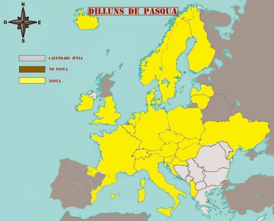 De la festa, la vespra...

🥚El meu país és aquell on, quan dic 'Bon dilluns de Pasqua', em responen 'Bon dilluns de Pasqua'!    

Jo vos el felicite des de Sant Vicent del Raspeig, País Valencià, i tu?📷🧡