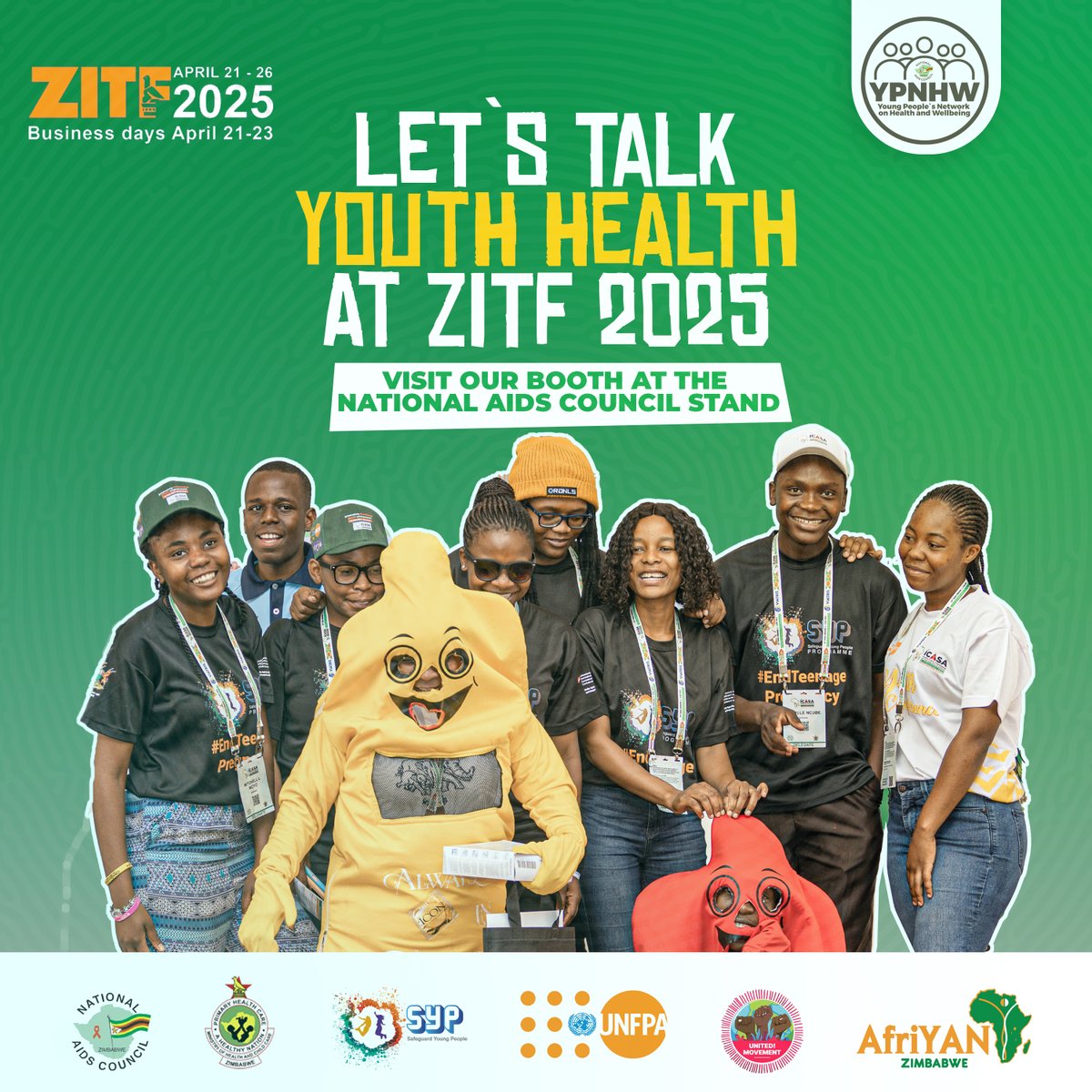 📢 #ZITF2025 starts TOMORROW! Ready to connect, learn, and inspire? Visit us to chat about youth health and wellness.
Together, we can make a difference!

#ZITF2025 #LetsTalkHealth