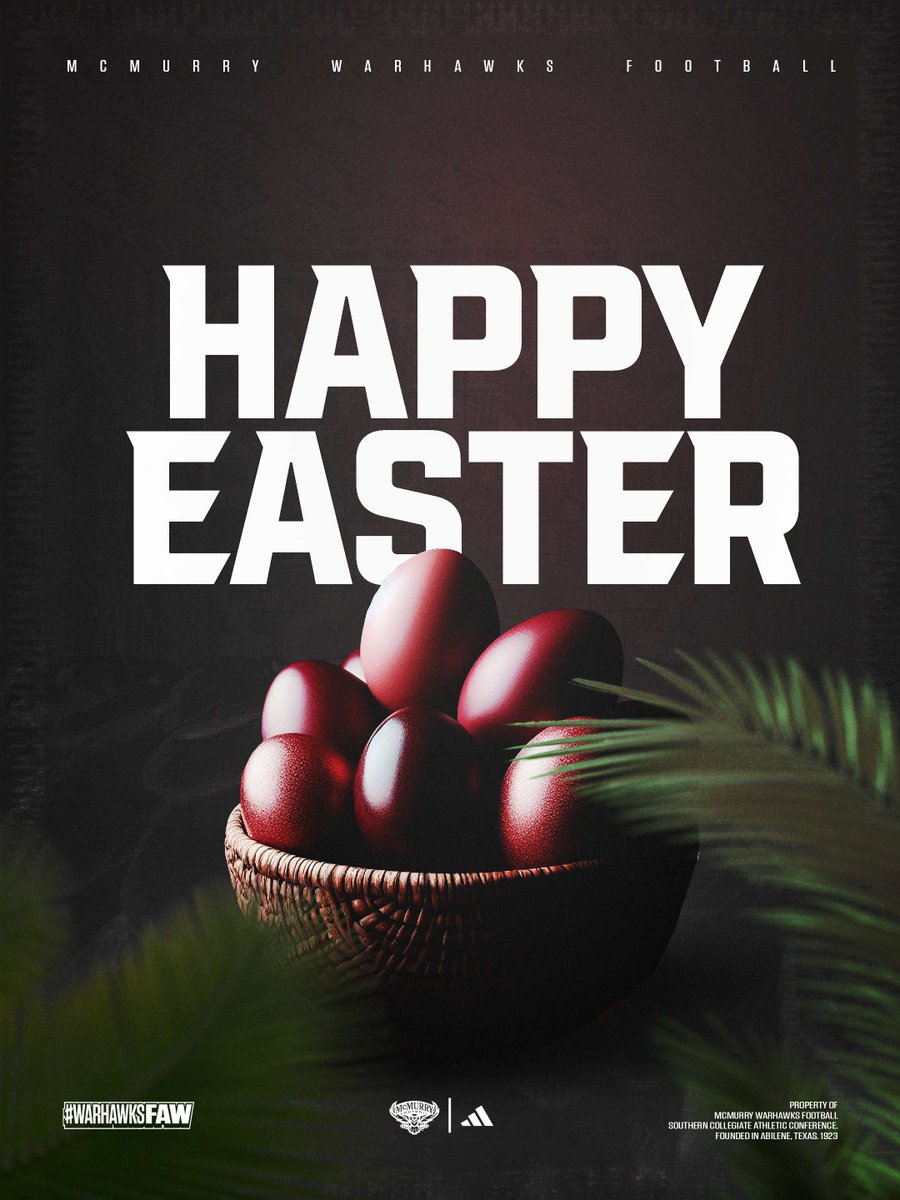 McMURRYFOOTBALL's tweet photo. Good EASTER morning!

THE LORD IS RISEN!

The angel said to the women, “Do not be afraid; for I know that you are looking for Jesus who has been crucified. He is not here, for He has risen, just as He said.”

- Matthew 28:5-6 https://t.co/0MrfYRidkC