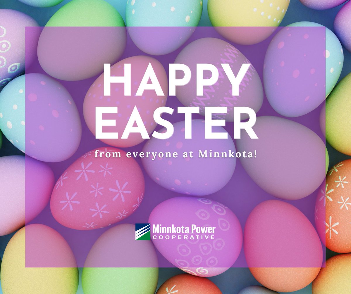 Minnkota wishes everyone a safe and happy Easter! We hope the holiday brings joyful family time and lots of sunshine!  🐣🌷