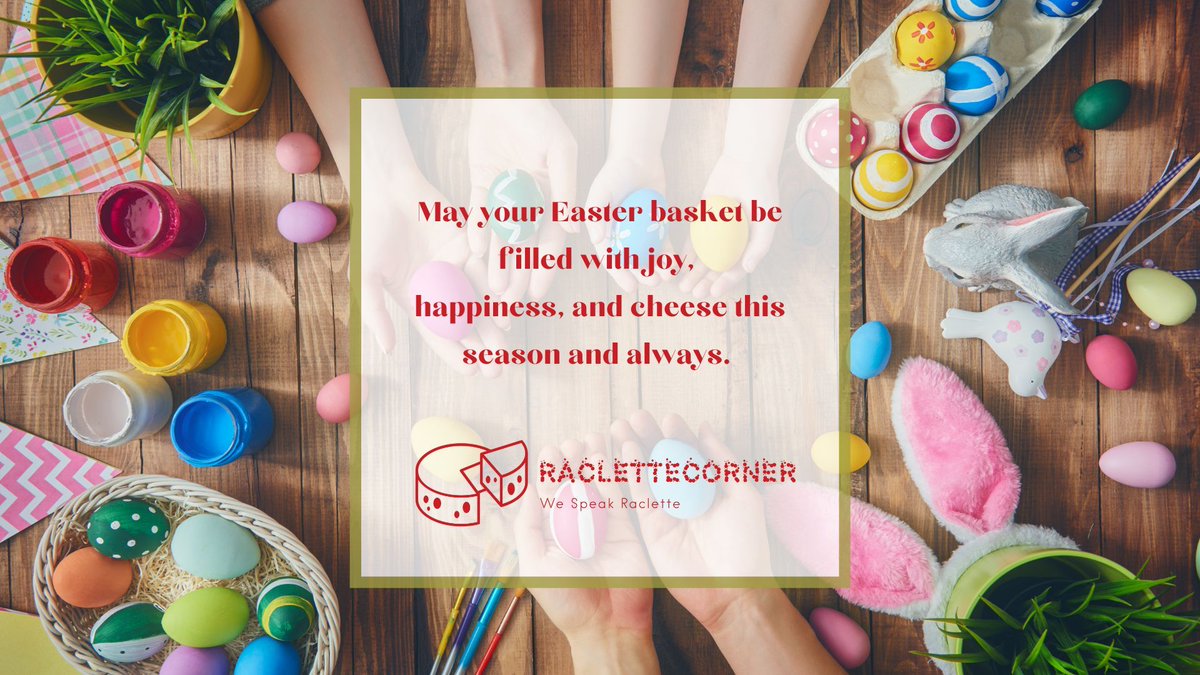 raclettecorner's tweet photo. 🐰🧀 Gather, Melt, Enjoy – The Raclette Way! 🧀🐰

This Easter Sunday, bring loved ones together over a warm, melty tradition. There’s something special about sharing Raclette!

Let the laughter flow and the cheese melt! Wishing you a delicious and joyful Easter. 🌸 https://t.co/qmHFXLsYzv