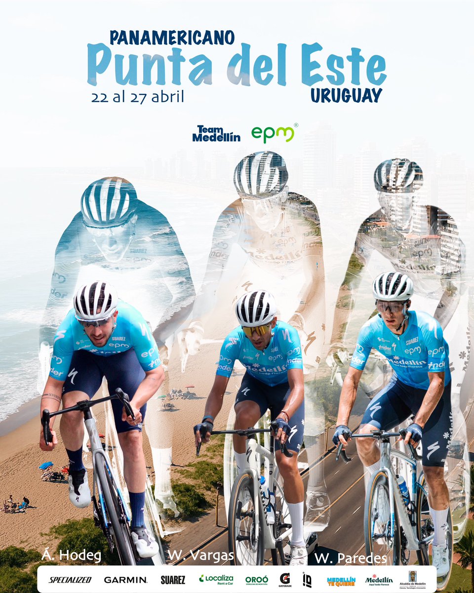 Tres de nuestros ciclistas estarán con la Selección Colombia 🇨🇴 en el Panamericano de Punta del Este 🇺🇾 

Vamos muchachos con toda. Son los mejores 🚴🏼‍♂️🚴🏼‍♂️🚴🏼‍♂️🔥

#MedellínTeQuiere 🩵