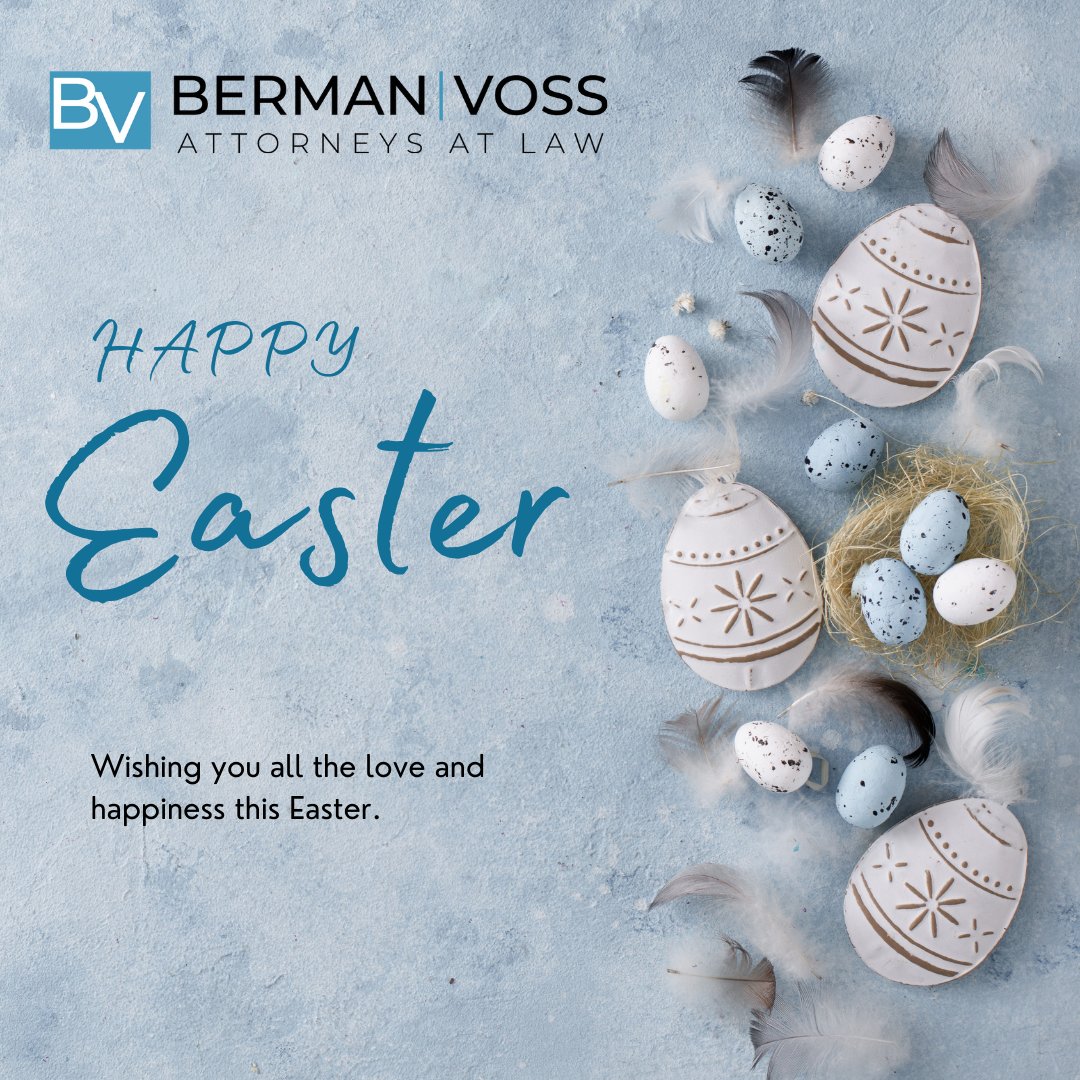 BV_Wyomissing's tweet image. 🌸🐣 Happy Easter from Berman Voss!

Wishing you a day filled with joy, renewal, and time spent with loved ones.  
#HappyEaster #PALaw
