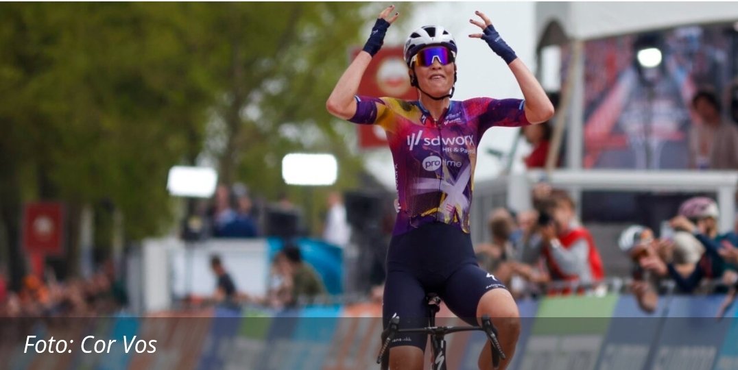 Mischa wint weer! 
En Puck op de derde plaats daarmee is Amersfoort goed vertegenwoordigd in de top 3. 
#Amstelgoldrace