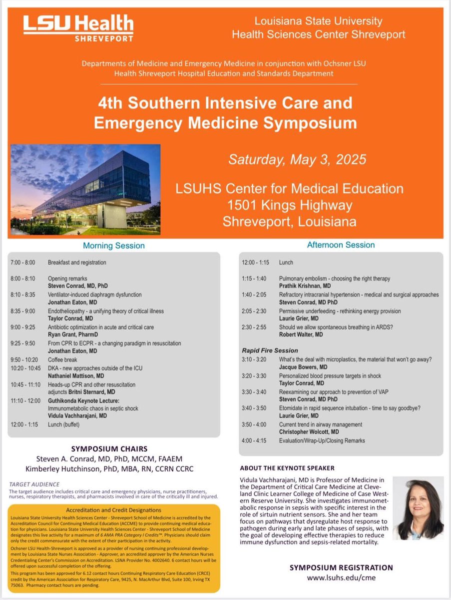 rg_pharmd's tweet photo. For all who want some #CE and to learn from some of the best in critical care (and hear my 2 cents on #antibiotics), come join us for the 4th annual SICEMs conference May 3rd! #criticalcare #continuinged #MedEd https://t.co/DnteGMr62b
